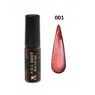 База камуфлювальна для гель-лаку F.O.X SHOT Base Cat Eye 001 червоний 5 мл