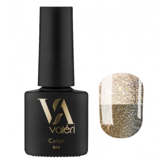 Гель-лак Valeri Flash 08 Холодний золотистий, світловідбивний 6 мл
