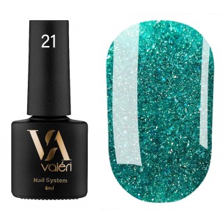 Гель-лак Valeri Flash №21 світла бірюза 6 мл