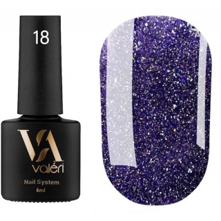 Гель-лак Valeri Flash світловідбиваючий №18 синьо-фіолетовий сизий 6 мл