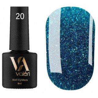 Гель-лак Valeri Flash світловідбиваючий №20 синій лазурний 6 мл