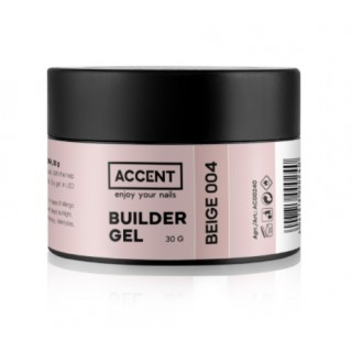 Моделирующий гель для ногтей Accent Builder Gel Beige 004 бежевый 30 гр