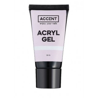 Акрил-гель для нігтів Accent Acryl Gel Clear 001 Прозорий 30 г