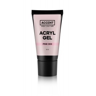 Акрил-гель для нігтів Accent Acryl Gel Pink 003 рожевий 30 г