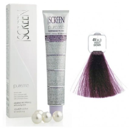 Крем-фарба без аміаку Screen Purease Color Cream 4V (4.2) 100 мл Крем-фарба без аміаку Screen Purease Color Cream 4V (4.2) 100 мл