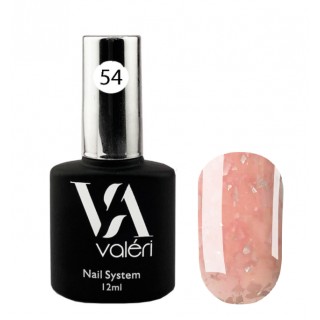 База для гель-лаку Valeri Base Potal 54 Рожево-персикова зі сріблястою стелею 12 мл