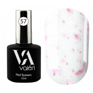 База для гель-лаку Valeri Base Potal 57 Білий з рожевою стелею 12 ml