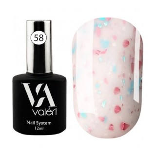 База для гель-лаку Valeri Base Potal 58 Світло-рожевий з рожево-блакитною стелею 12 ml