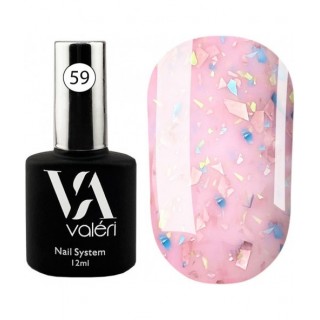 База для гель-лаку Valeri Base Potal 59 Рожевий з різнобарвною стелею 12 ml