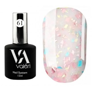 База для гель-лаку Valeri Base Potal 61 Сіро-рожевий з різнобарвною стелею 12 ml