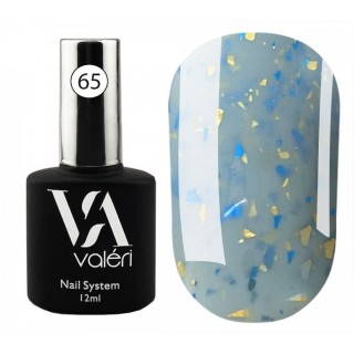 База для гель-лаку Valeri Base 65 Potal Ніжно-лілова з пластівцями поталі 12 ml