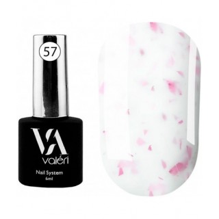 База для гель-лаку Valeri Base 57 Potal Білий з рожевою стелею 6ml