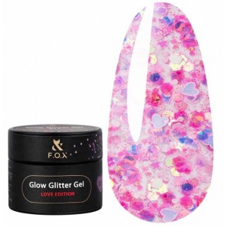 Глітер для дизайну F.O.X gel-polish Glow Glitter Love edition 012 5 мл