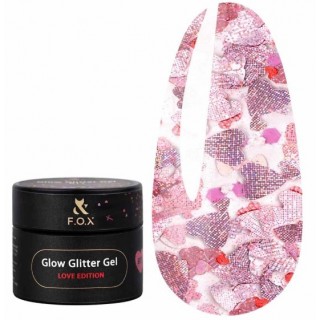 Глітер для дизайну F.O.X gel-polish Glow Glitter Love edition 013 5 мл