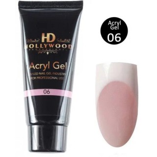 Акрил-гель для нігтів HD Hollywood Acryl Gel 06 бежево-рожевий 30 мл