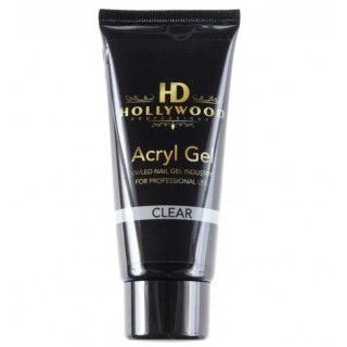 Акрил-гель для нігтів HD Hollywood Acryl Gel Clear прозорий 30 мл