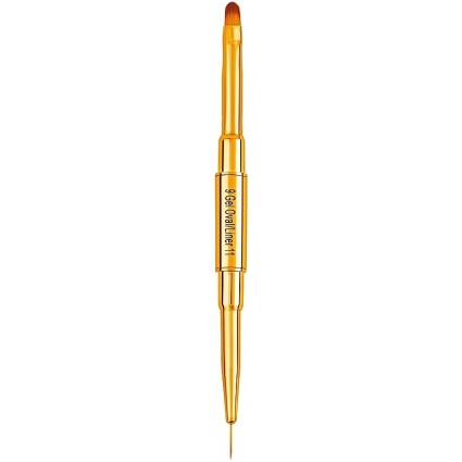 Пензлик для манікюру двосторонній HD Hollywood 9 Gel Oval/Liner 11