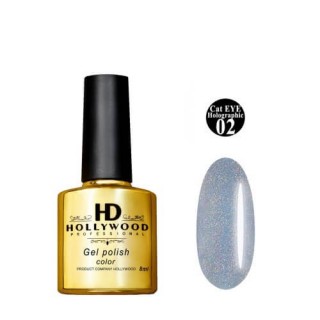 Гель-лак HD Hollywood Cat Eye Holographic №002 Сірий 8 мл