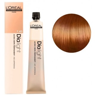 Кислотна гель-фарба без аміаку для волосся L'Oreal Professionnel Dia Light 7.43 50 мл