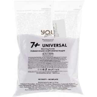 Освітлювальна пудра фіолетова You Look Professional 7+ Universal Bleaching Powder 500 г.