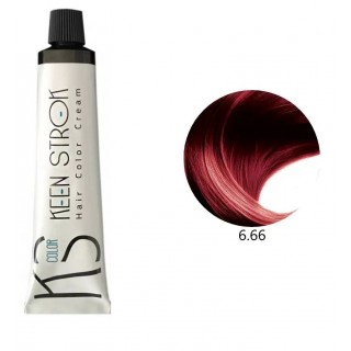 Крем-фарба для волосся Keen Strok Hair Color Cream 6.66 (насичений червоний темний блондин) 100 мл