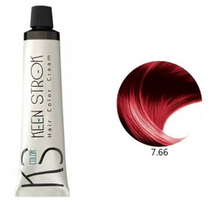 Крем-фарба для волосся Keen Strok Hair Color Cream 7.66 (насичений червоний блонд) 100 мл