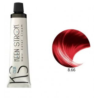 Крем-фарба для волосся Keen Strok Hair Color Cream 8.66 (інтенсивний світло-червоний блондин) 100 мл