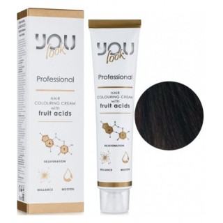 Стійка фарба для волосся You Look Professional 60 мл 5.008 Світлий шатен натуральний попелястий