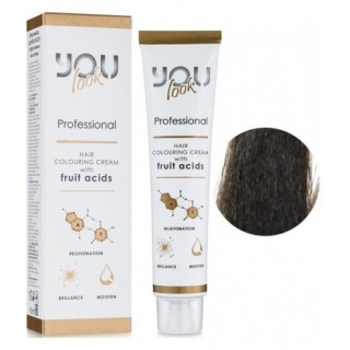 Стійка фарба для волосся You Look Professional 60 мл 4.12 Шатен попелясто-перламутровий