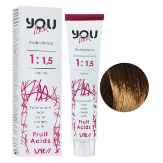 Фарба для волосся You Look Permanent Hair Color Cream With Fruit Acids 5.7 Яскравий шатен коричневий 100 мл