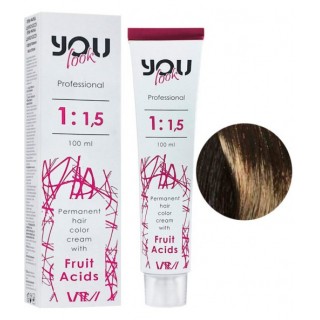 Фарба для волосся You Look Permanent Hair Color Cream With Fruit Acids 4.7 Шатен матовий 100 мл
