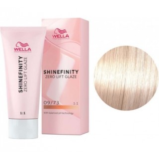 Фарба для волосся Wella Shinefinity 09/73 дуже світлий блондин коричневе золото 60 мл