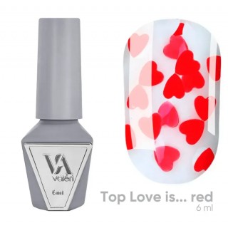 Топ для гель-лаку Valeri Top Love is Red  6 мл