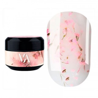 Гель для дизайну Valeri Flower Garden Gel 4 молочний із сухоцвітами 5 мл