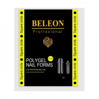 Верхні форми BELEON для нарощування нігтів No2 Square circle 120 шт