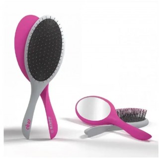 Массажний гребінець із зеркалом Kiepe Magnetic Duo Grey-Pink (20101)