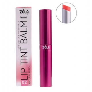 Бальзам для губ ZOLA Lip Tint Balm 02 Peach Natural ніжний персиковий