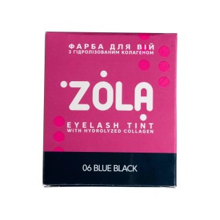 Фарба для брів ZOLA Eyebrow Tint With Collagen 06 синьо-чорний саше 5 мл