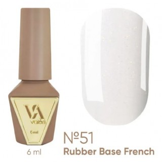 База VALERI French Base 51 молочний із золотистими блискітками 6 мл