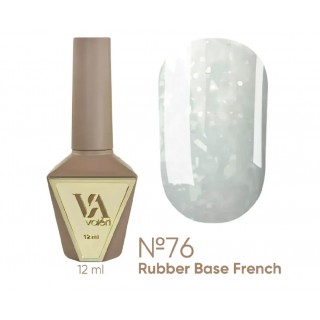 Камуфлююча база для нігтів Valeri French Base №76 молочна з білою поталлю 12 мл