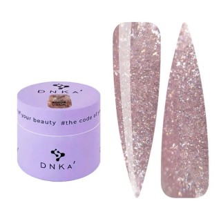 Гель для моделювання нігтів DNKa Builder Gel NEW FORMULA Vision 0038 з блискітками рожеве золото 15 мл