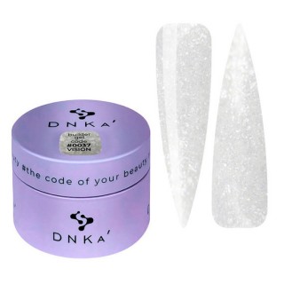 Гель для моделювання DNKa Builder Gel NEW FORMULA Vision 0037 з блискітками морозний молочний 30 мл