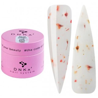 Рідкий гель DNKa Liquid Acrygel #0036 Peony молочний з персиковими сухоцвітами 15 мл