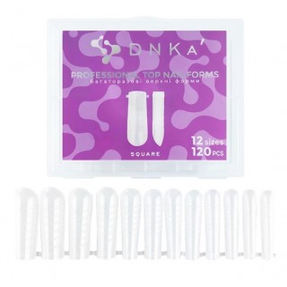 Верхні форми для нарощування нігтів DNKa Top Nail Forms Square 120 шт
