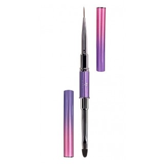 Пензлик для гелю двосторонній DNKa Dark Liner Gel Brush №0006