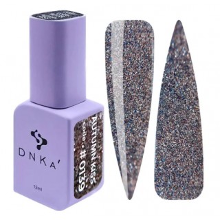 Гель-лак DNKa Polish Gel Autumn Kiss 0139 світловідбиваючий з вітражним ефектом рожево-сріблястий 12 мл