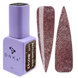 Гель-лак DNKa Polish Gel Autumn Kiss 0142 світловідбиваючий з вітражним ефектом суха троянда 12 мл