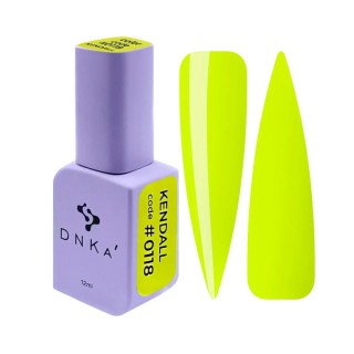 Гель-лак DNKa Polish Gel 0118 Kendall неоновий лимон-лайм 12 мл