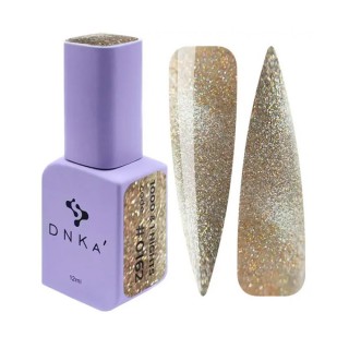 Гель-лак DNKa Gel Polish 1000&1 Nights №0162 світловідбиваючий золотистий напівпрозорий 12 мл