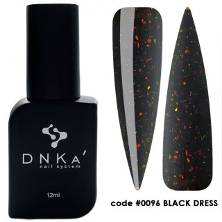 База камуфлююча DNKa Cover Base 0096 Black Dress чорна із золотою та різною поталлю 12 мл
